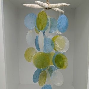 Starfish & Capiz shell windchime / suncatcher